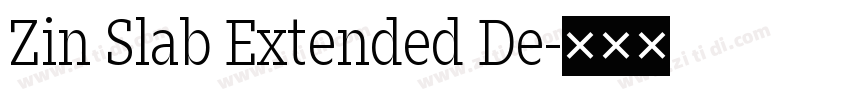 Zin Slab Extended De字体转换